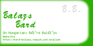 balazs bard business card